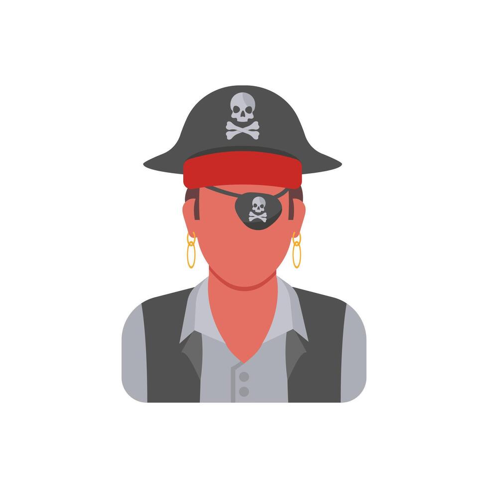 Pirate, Halloween Illustration vector