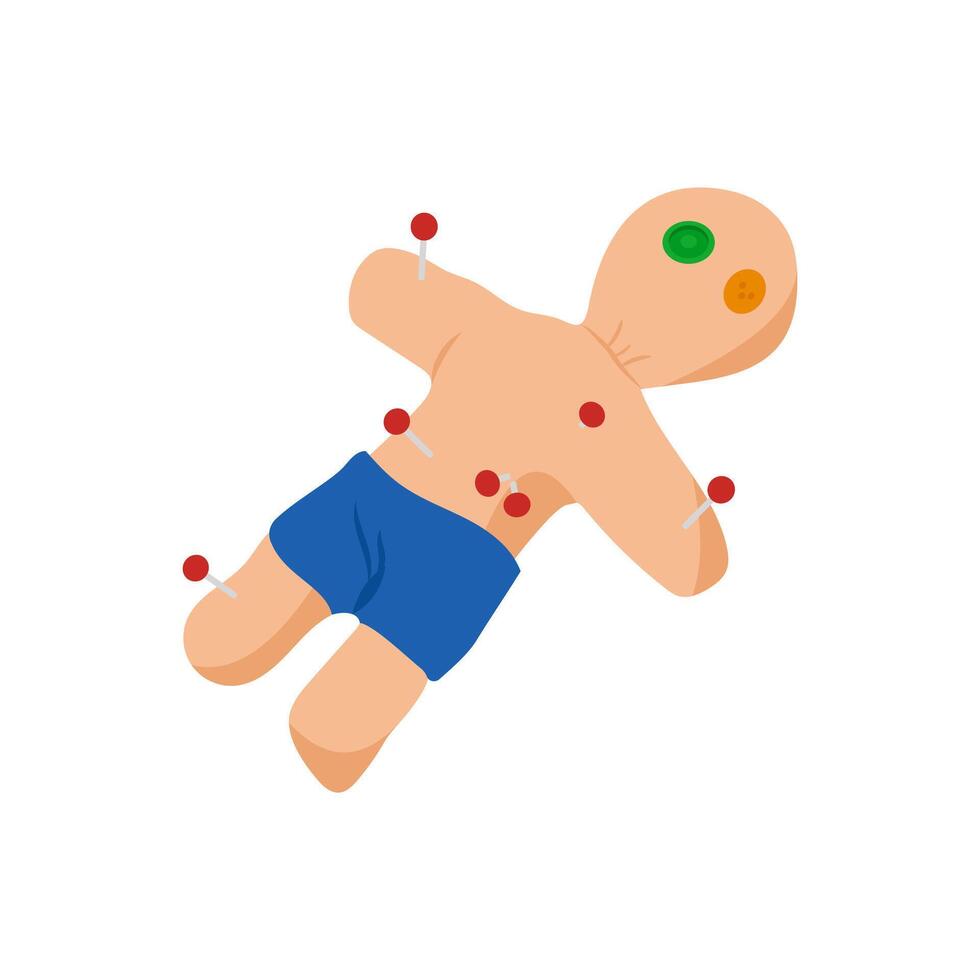 Voodoo Doll, Halloween Illustration vector