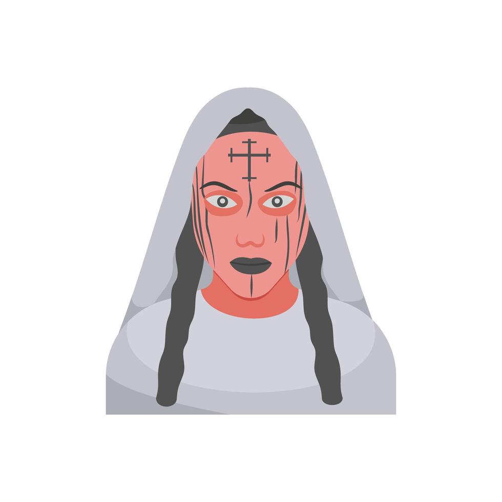 Nun, Halloween Illustration vector