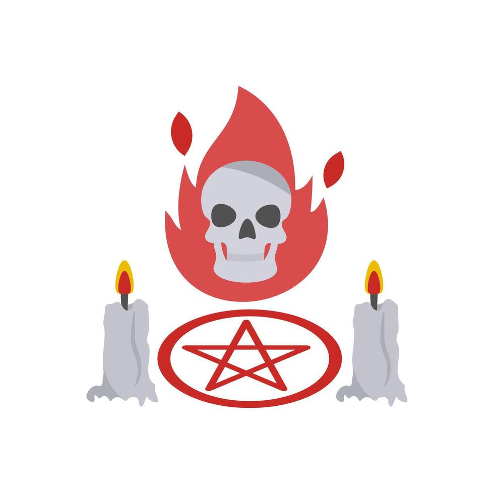 Ritual, Halloween Illustration vector