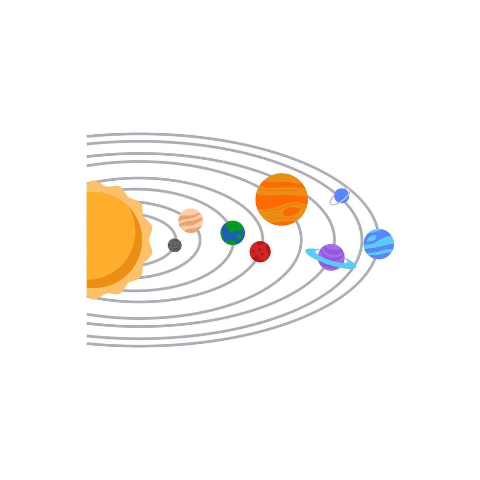 Solar System, Space Illustration vector