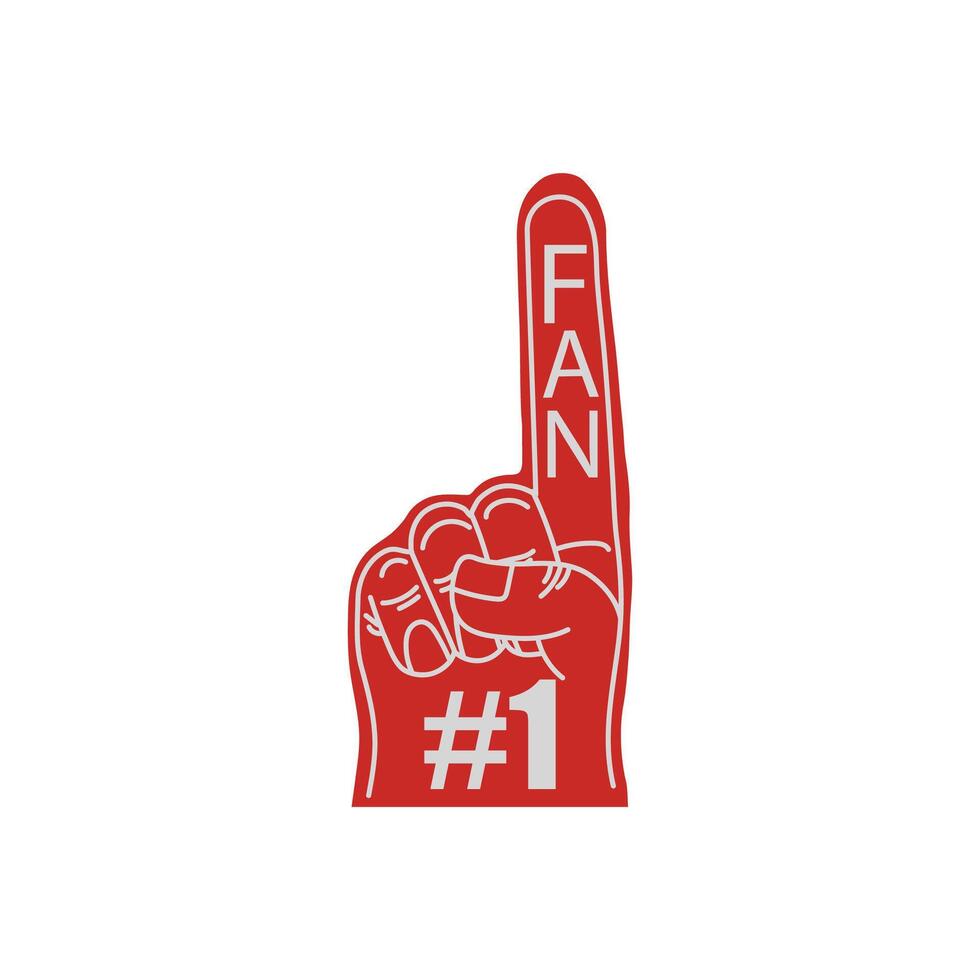 Fan Foam Hand, Football Championship Soccer Illustration vector