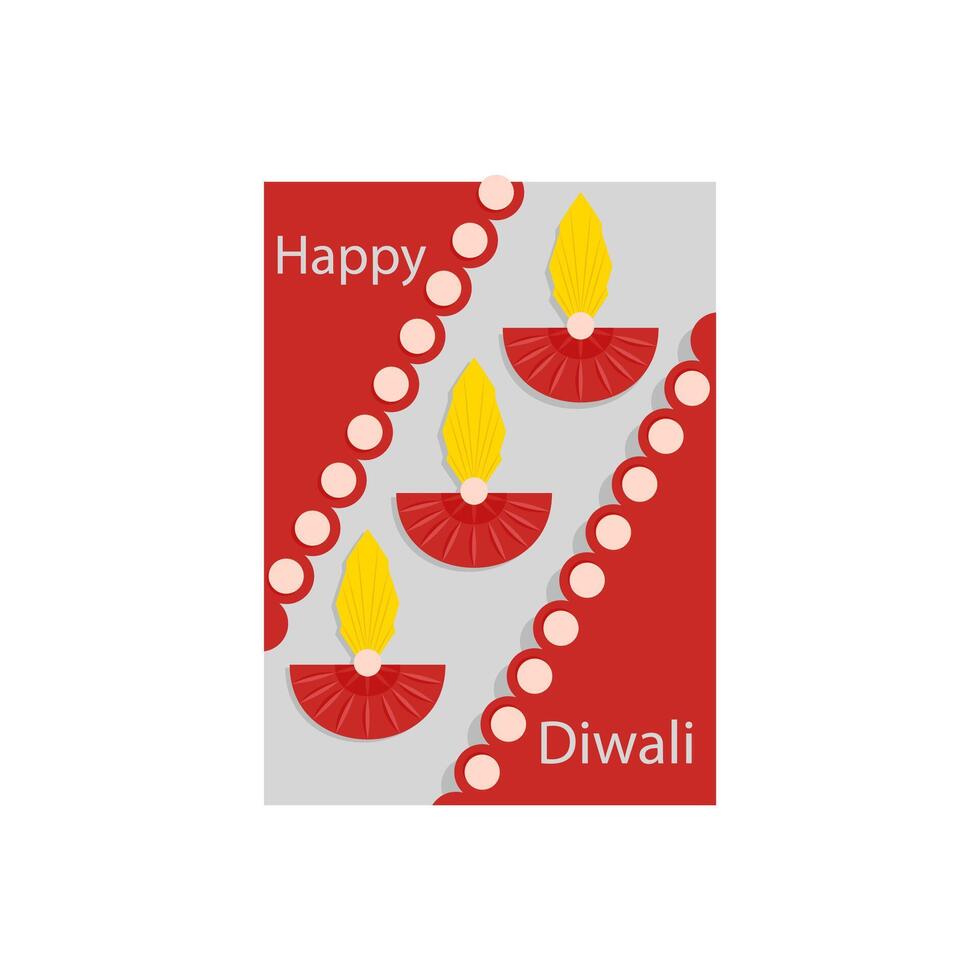 Greeting Card, Diwali, Hindu, Indian Symbol Illustration vector