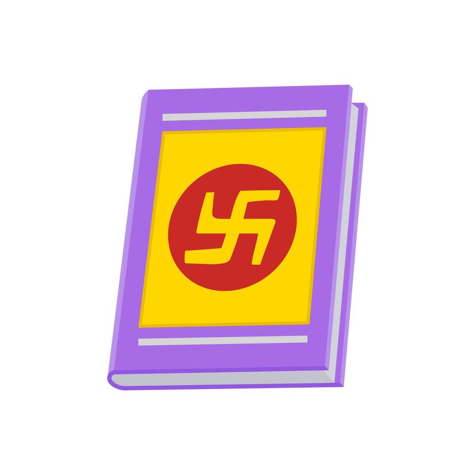 Swastika Book, Diwali, Hindu, Indian Symbol Illustration vector