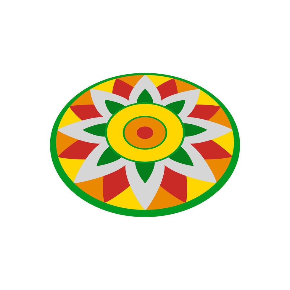Rangoli Mat, Diwali, Hindu, Indian Symbol Illustration vector