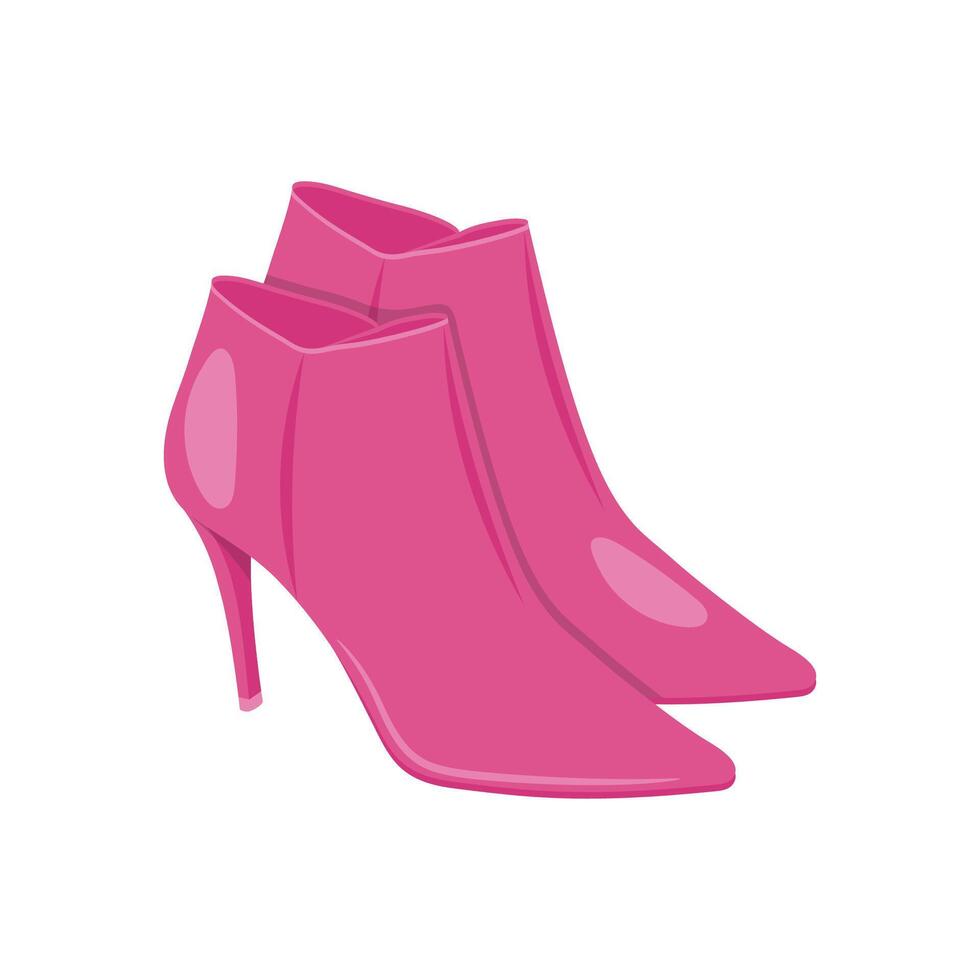 Long Heel Shoes , Autumn illustration vector