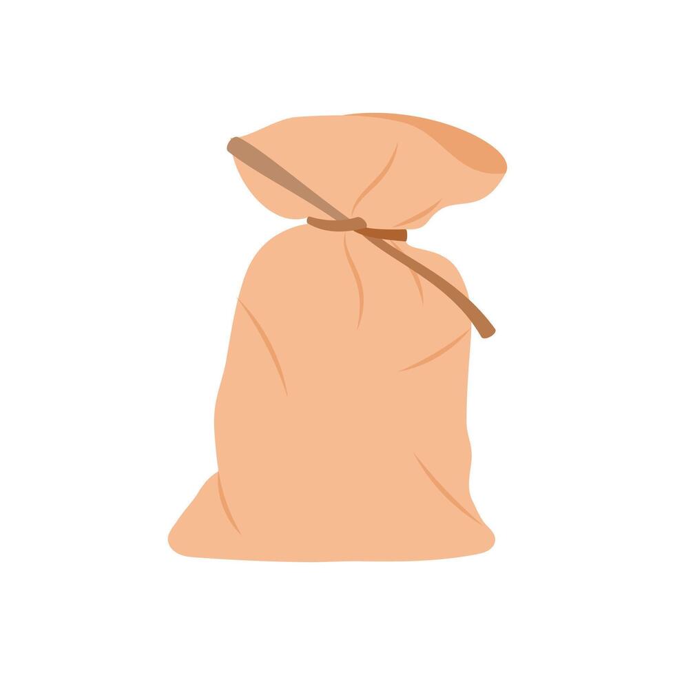 Hessian Cloth Sack Flat Icon, illustration vector