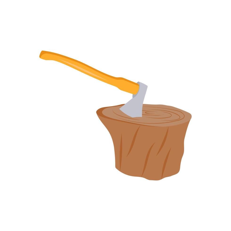 Cutting Wood Flat Icon, illustration vector