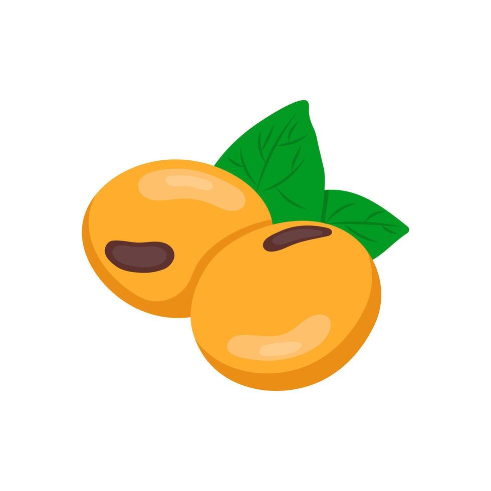 Soybeans Seeds Flat Icon, illustration vector