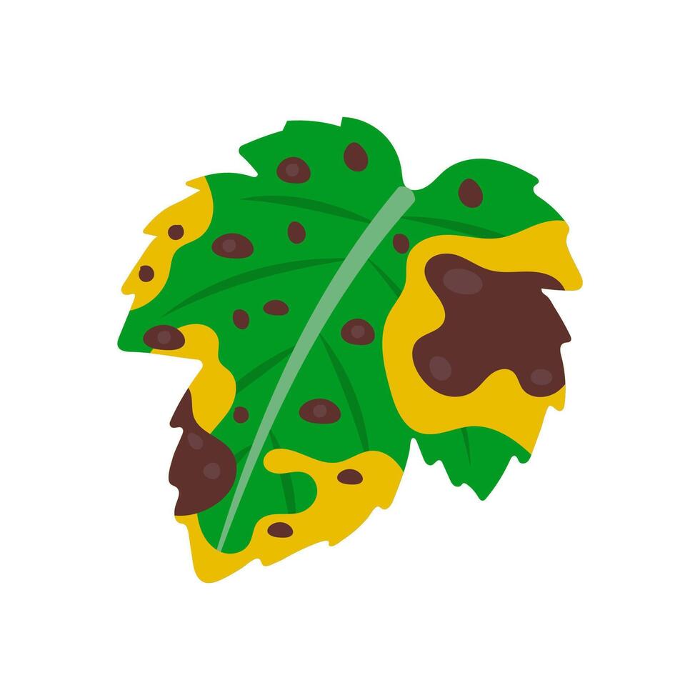 Leaf Disease Flat Icon, illustration vector