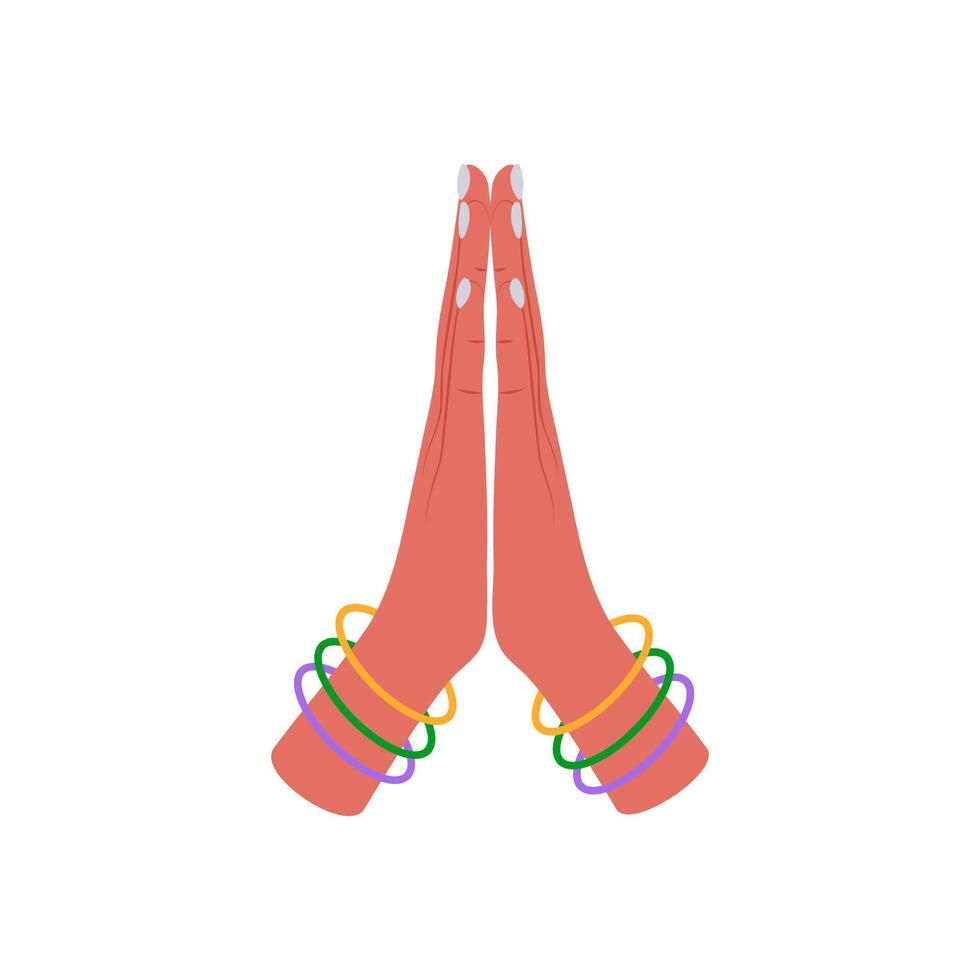 Namaste, Indian Symbol illustration vector