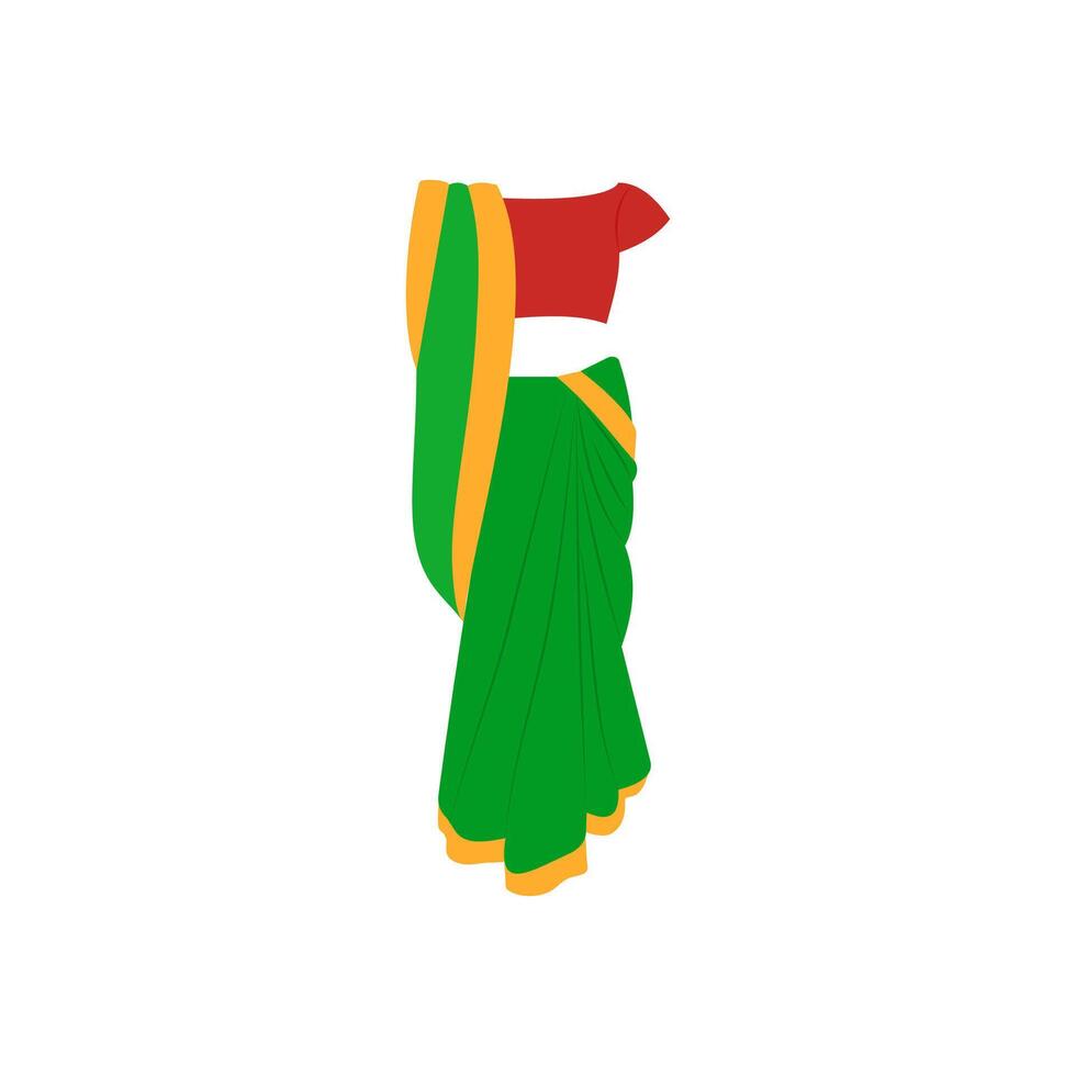 Saree, Indian Symbol illustration vector