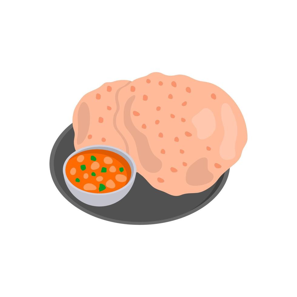 Chole Bathure, Indian Symbol illustration vector