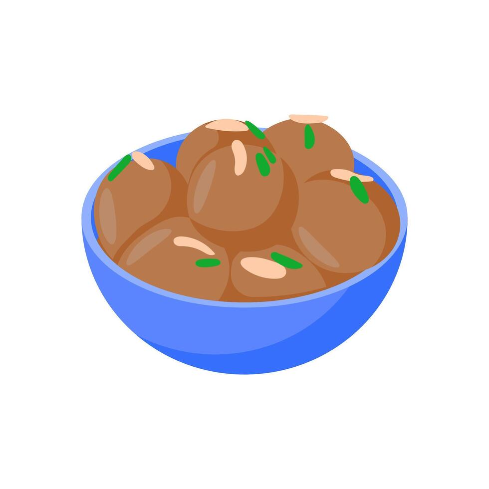 Gulab Jamun, Indian Symbol illustration vector