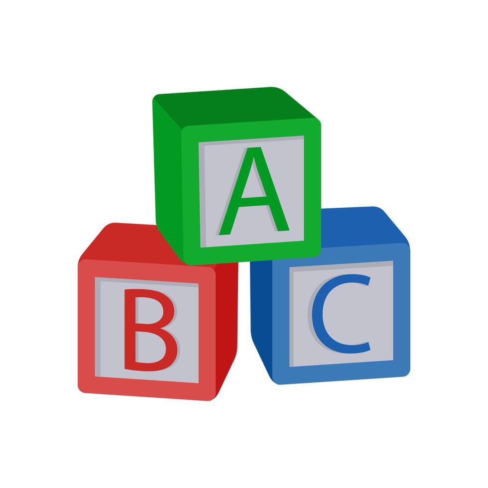 ABC Blocks, Kindergarten illustration vector