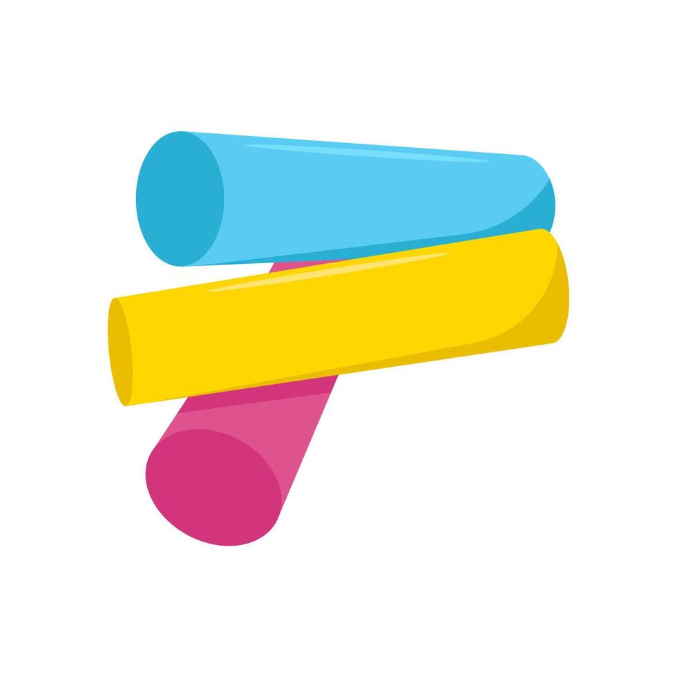 Chalks, Kindergarten illustration vector