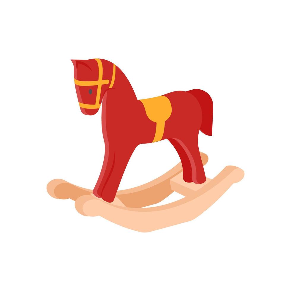 Rocking Horse, Kindergarten illustration vector