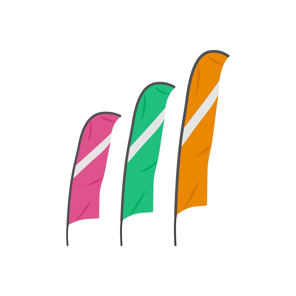 Blow Flags, Exhibition illustration vector