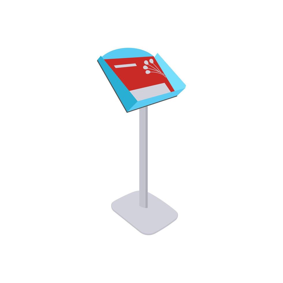 Literature Stand, Exhibition illustration vector