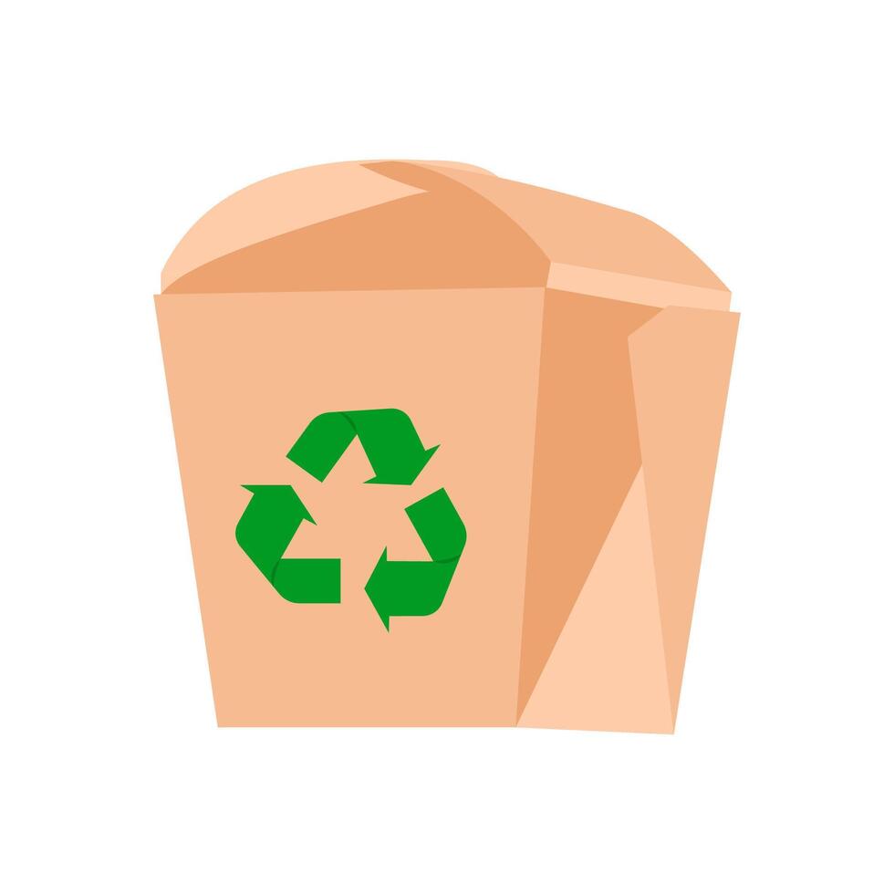 Biodegradable Food Box, Delivery Service illustration vector
