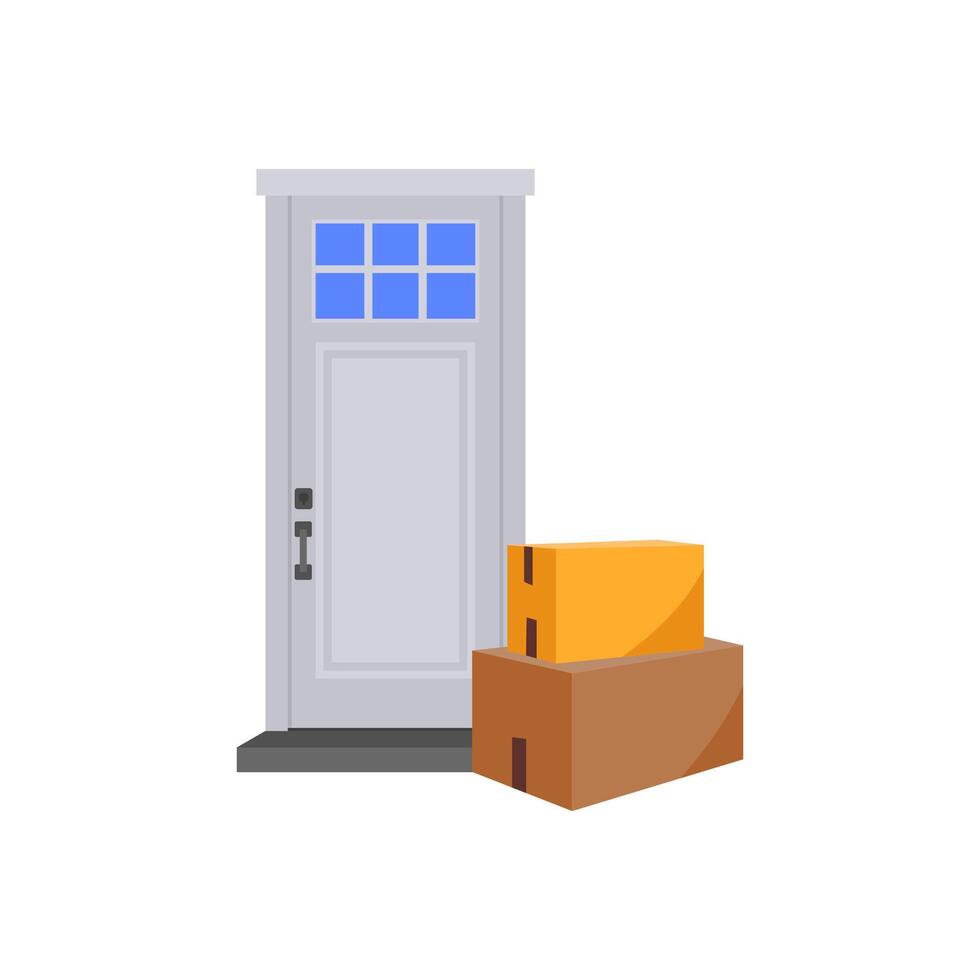 Delivery at Doorstep, Delivery Service illustration vector