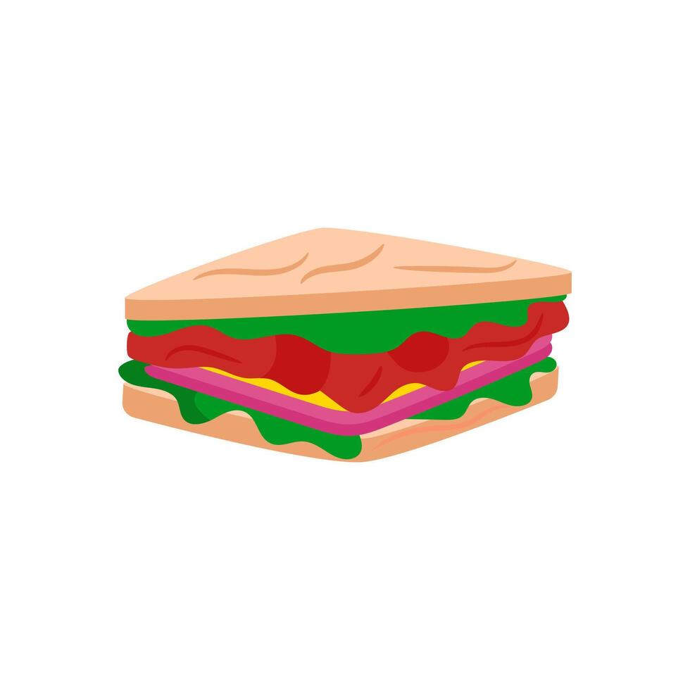 Sandwich Slice, Delivery Service illustration vector