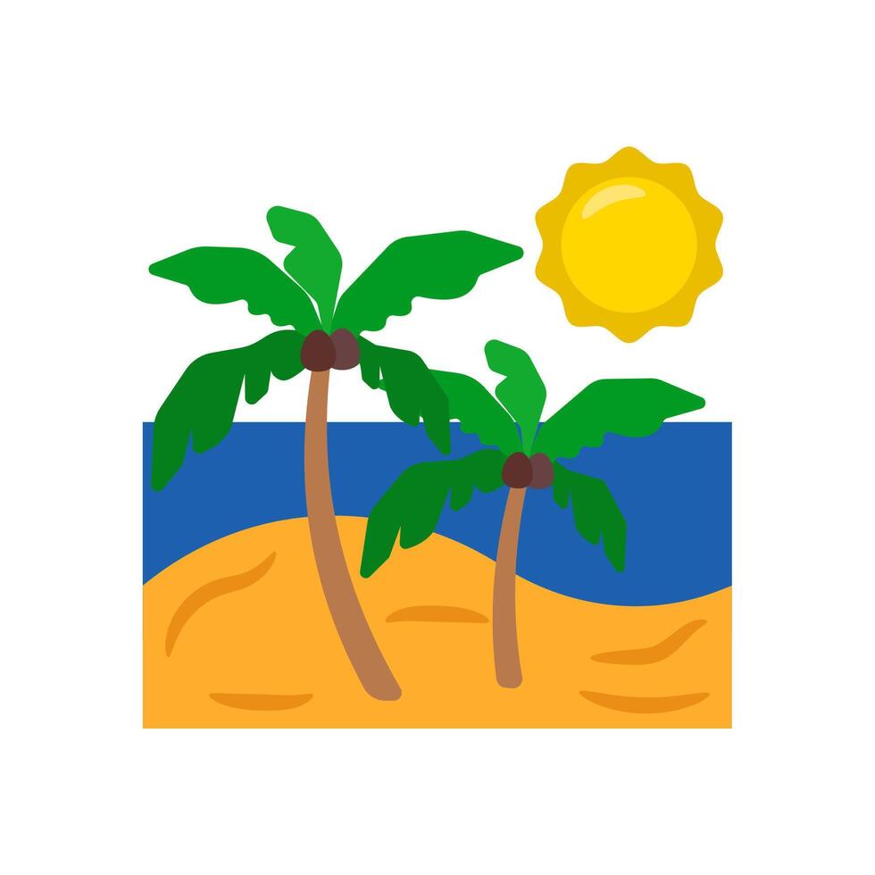 Beach, Holidays illustration vector