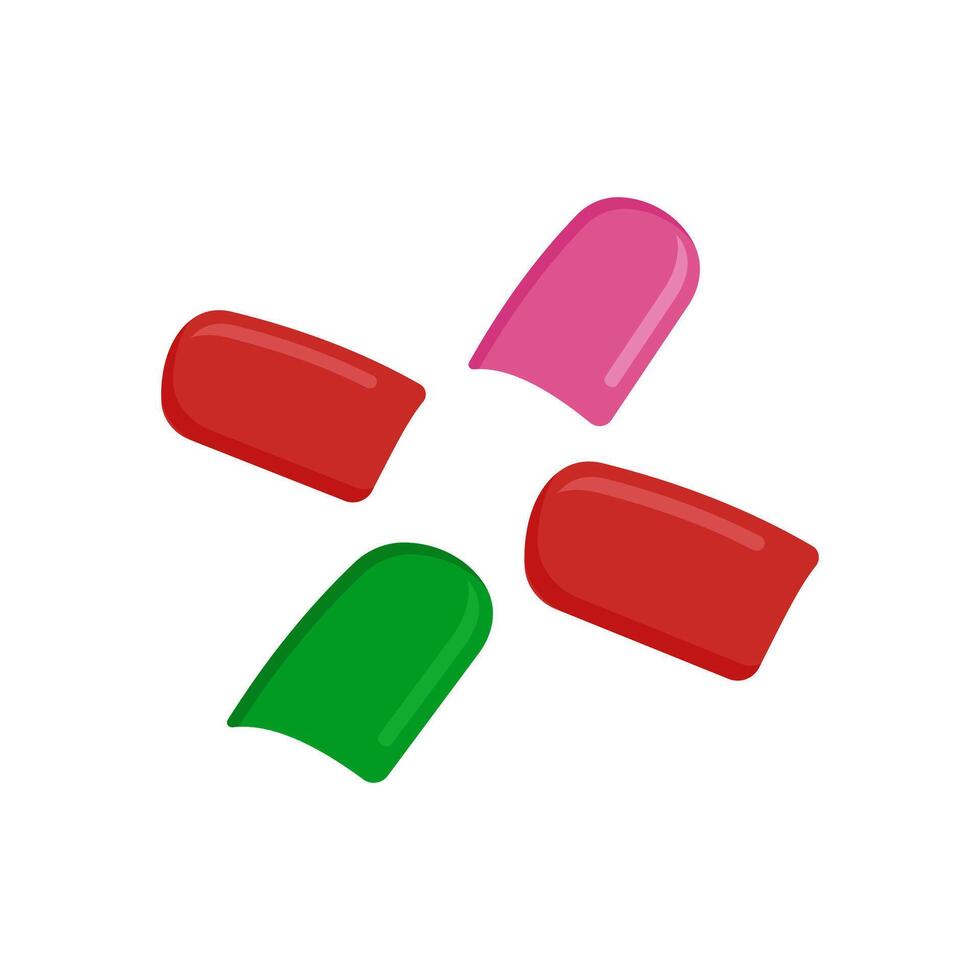 Artificial Nails, Cosmetics illustration vector