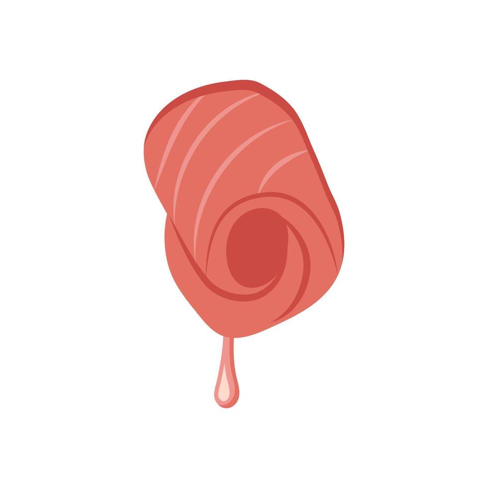 Red Fish Slice, Seafood Illustration vector