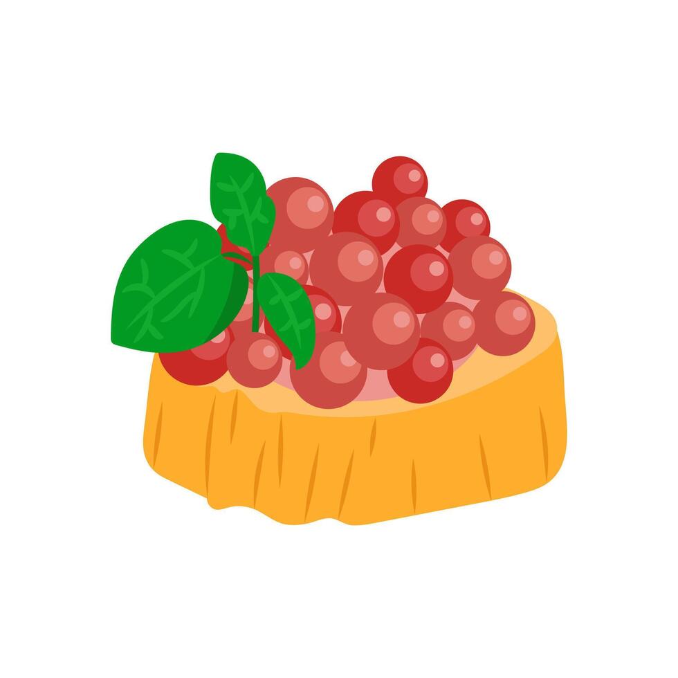 Red Caviar, Seafood Illustration vector