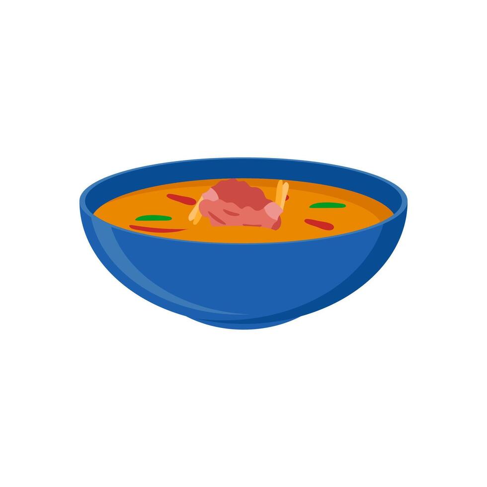 Shrimp Soup, Seafood Illustration vector