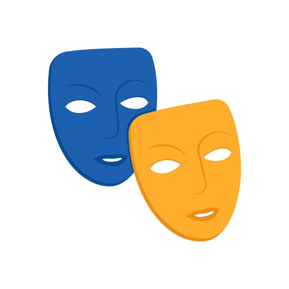 Theater Mask, Production Illustration vector