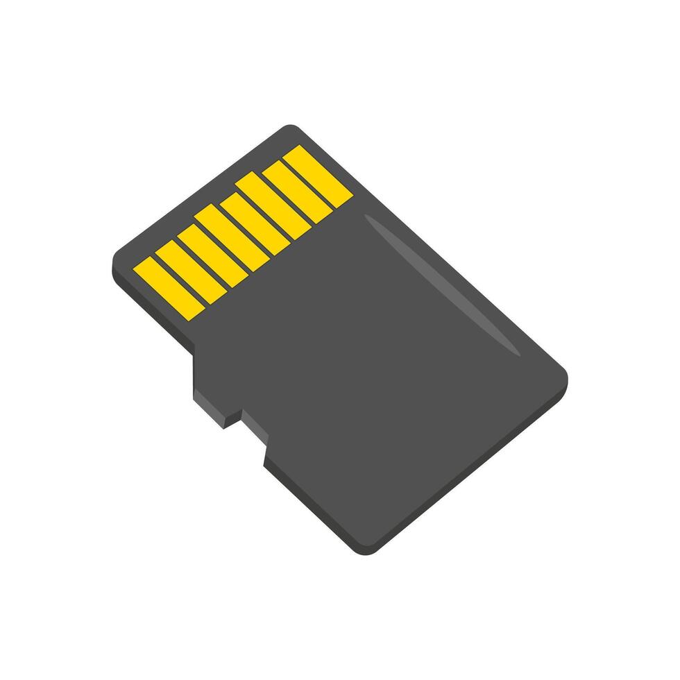 SD Card, Production Illustration vector