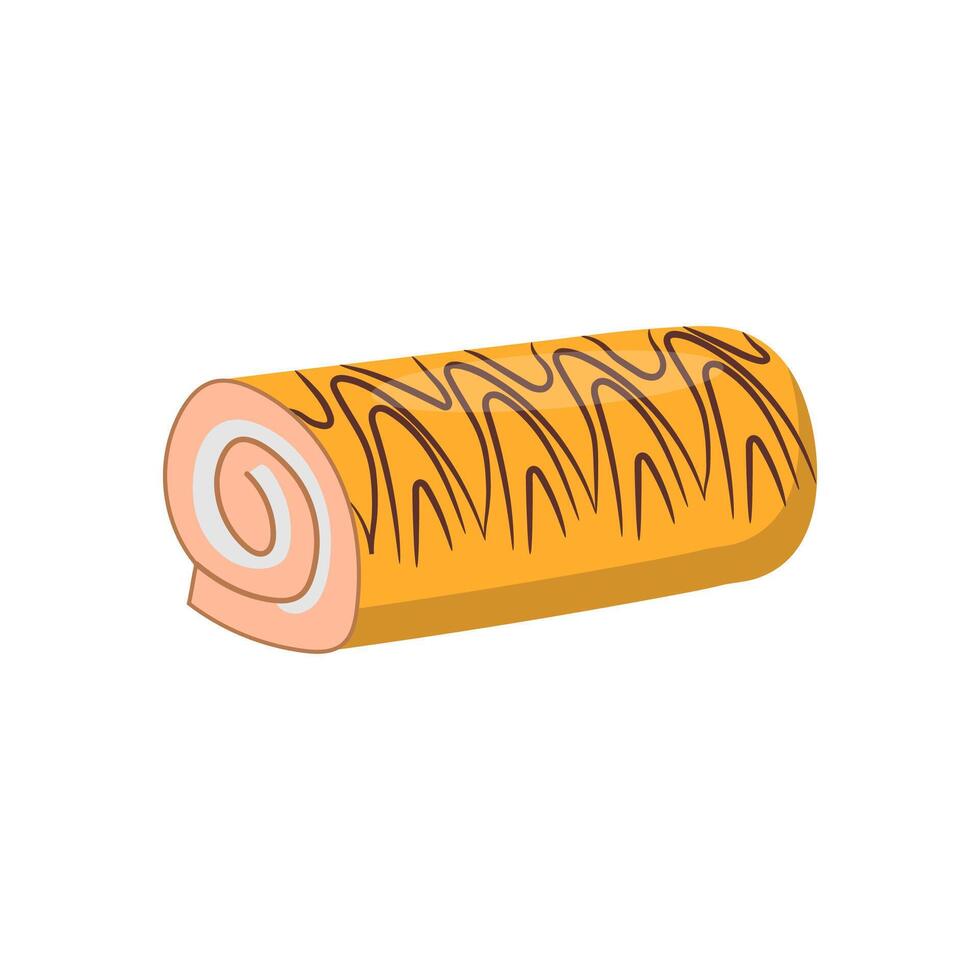 Swiss Roll, Sweets Illustration vector