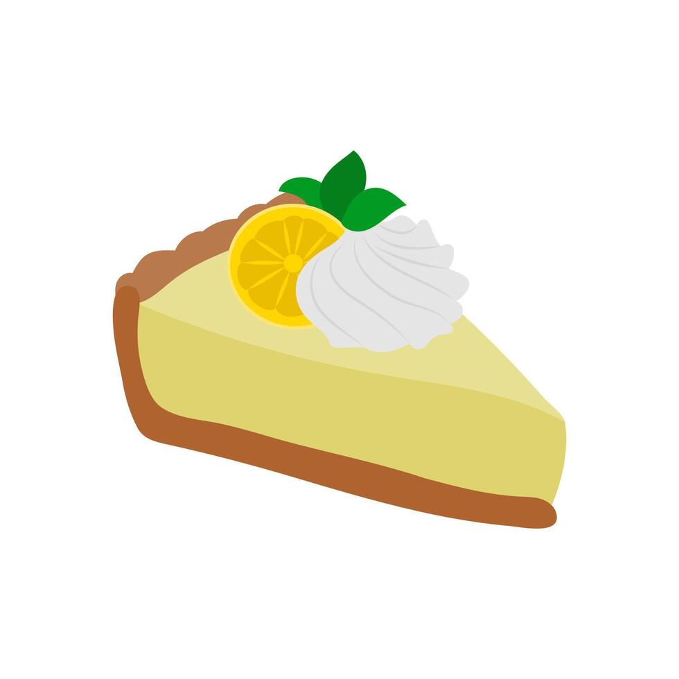 Key Lime Pie, Sweets Illustration vector