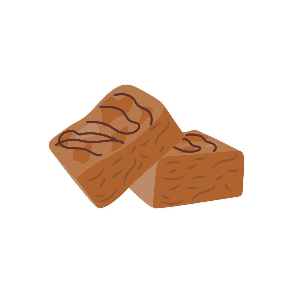Brownies, Sweets Illustration vector