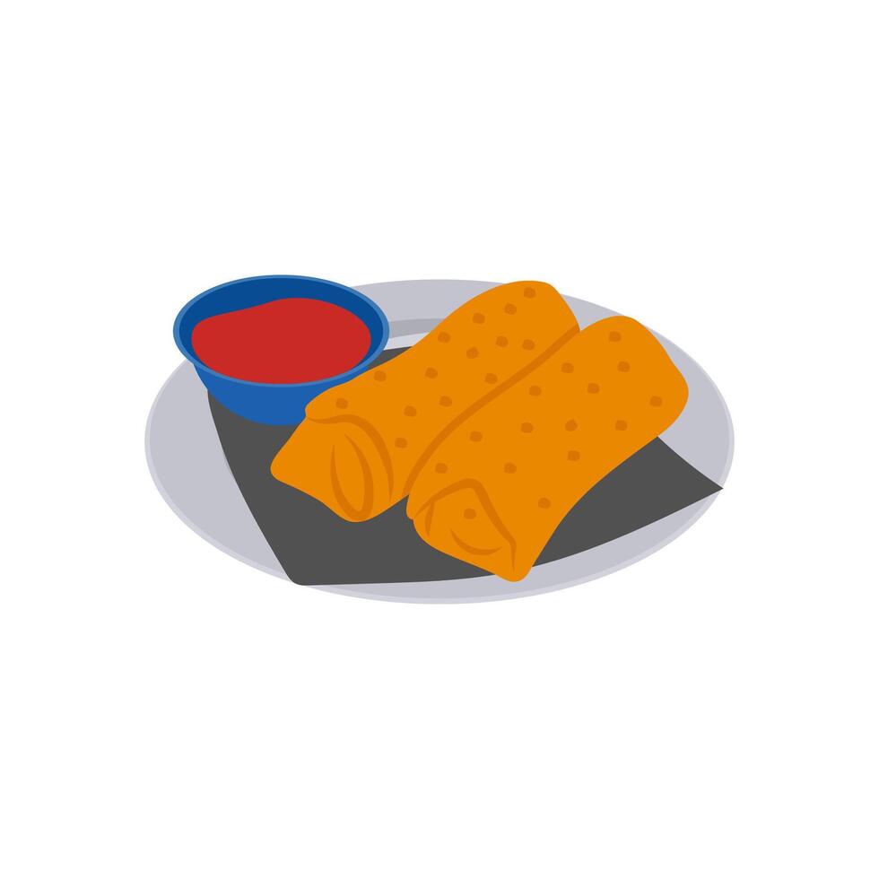 Egg Roll, China Symbols Illustration vector