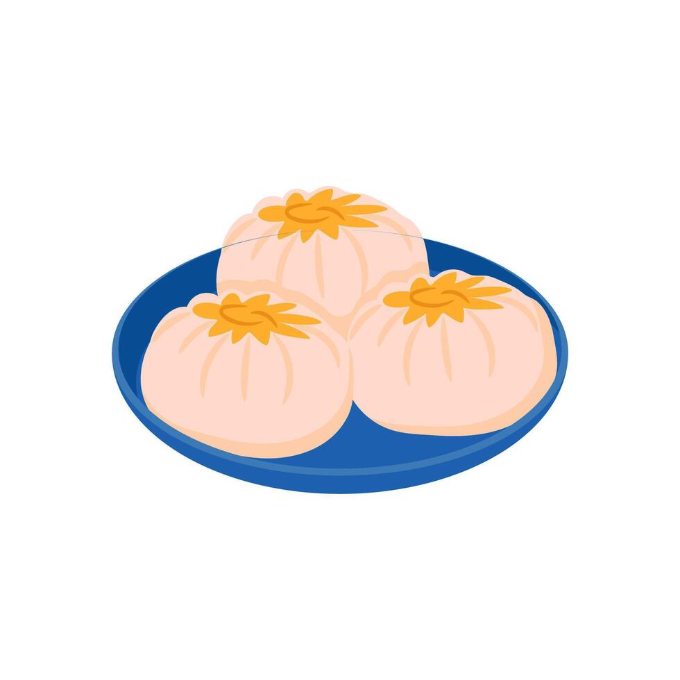 Sheng Jian Bao, China Symbols Illustration vector