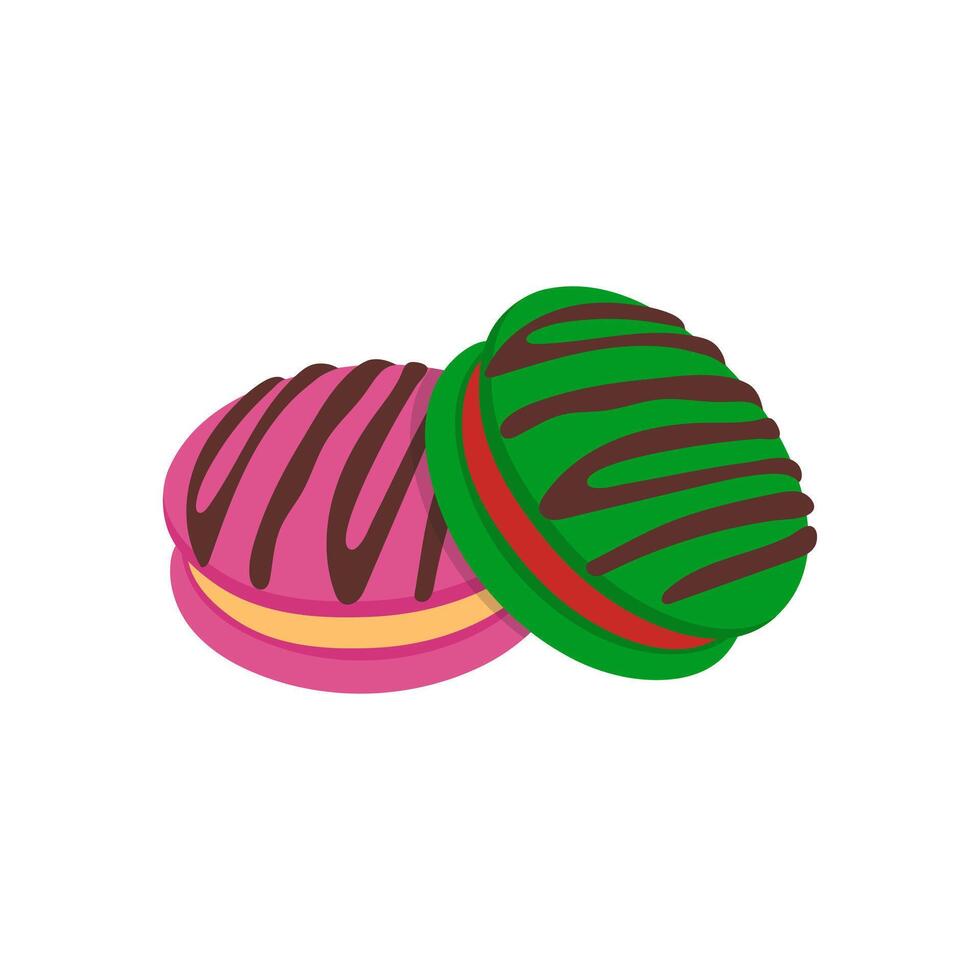 Sandwich Cookies, Sweets Illustration vector