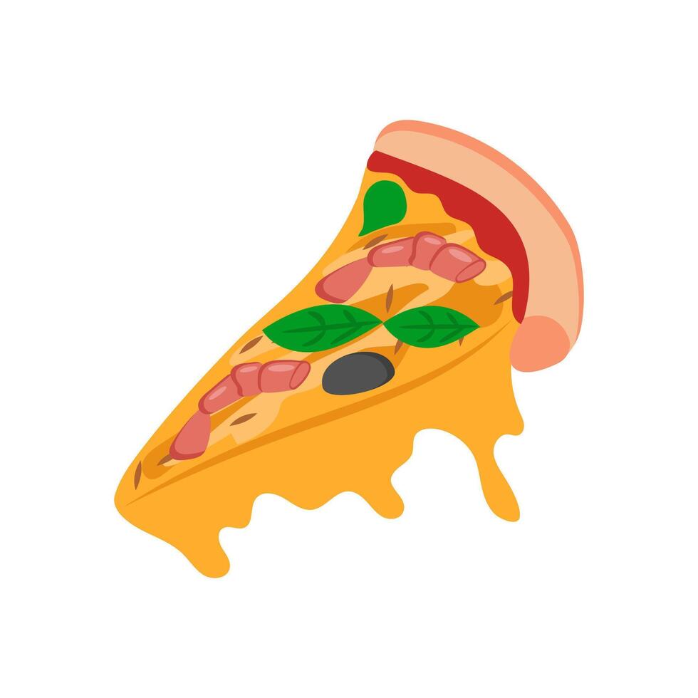 Seafood Pizza, Seafood Illustration vector