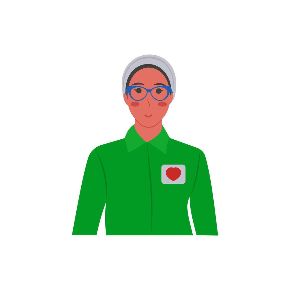 Social Worker Flat illustration vector