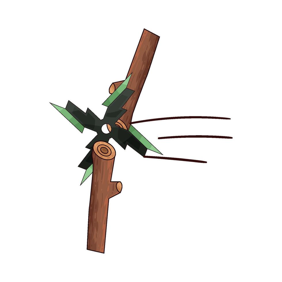 illustration of japanese shuriken vector
