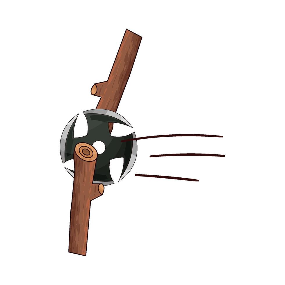 illustration of ninja shuriken vector