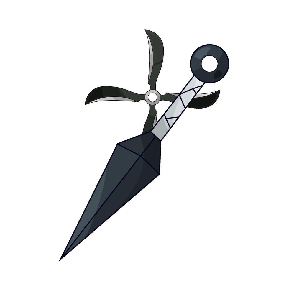 shuriken and kunai are both sharp illustration vector
