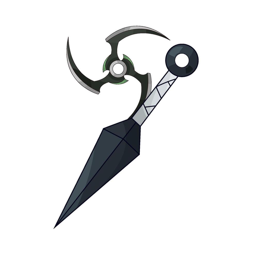 a combination of shuriken and kunai vector