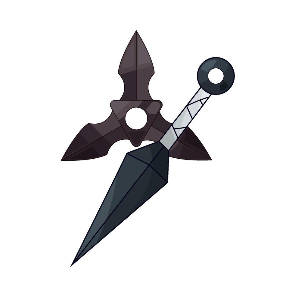 kunai and shuriken vector