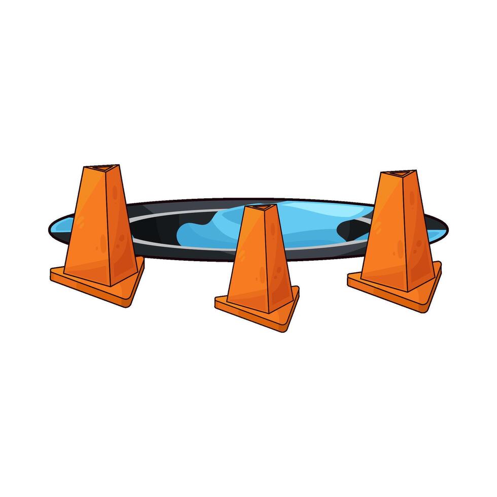 traffic cone illustration vector