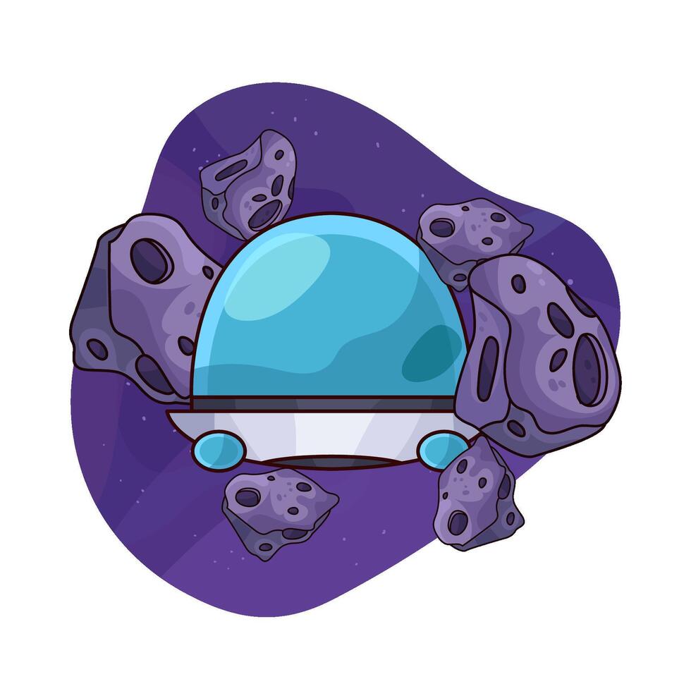 UFO and Meteor illustration vector