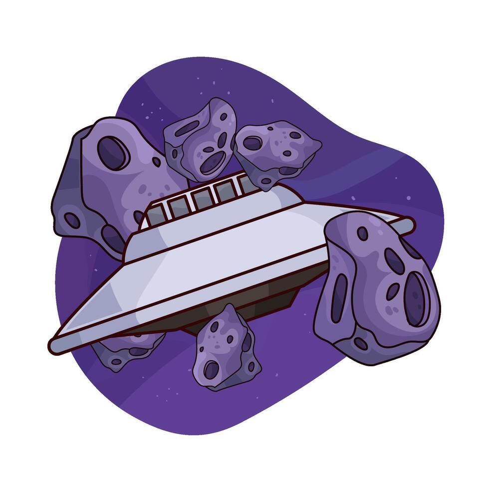 UFO and Meteor vector