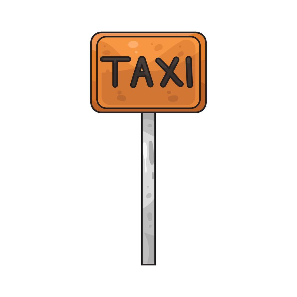 Illustration of Taxi Stand vector